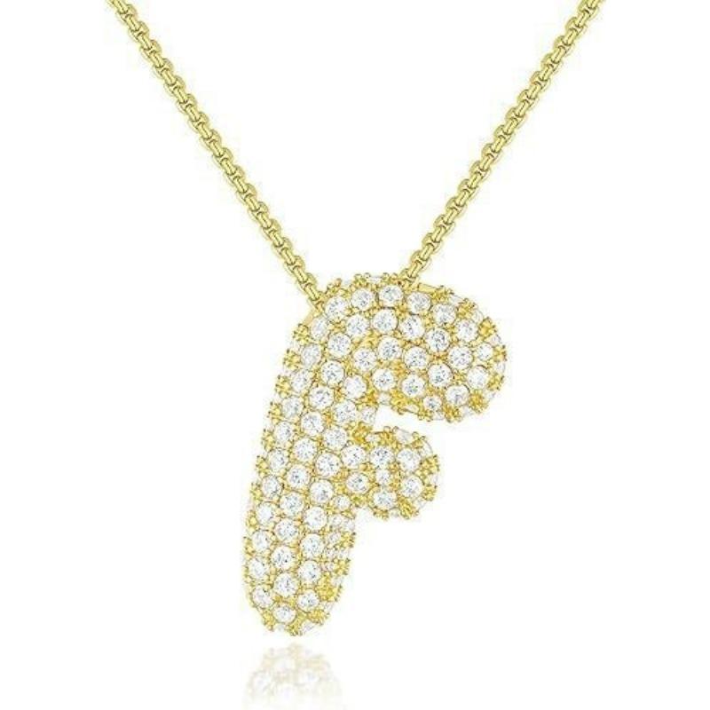 Ladies' Diamond Metal Necklace, Heavy Craftsmanship Premium Design Initial Necklace, Gift for Women, Holiday Present, Party Jewelry.