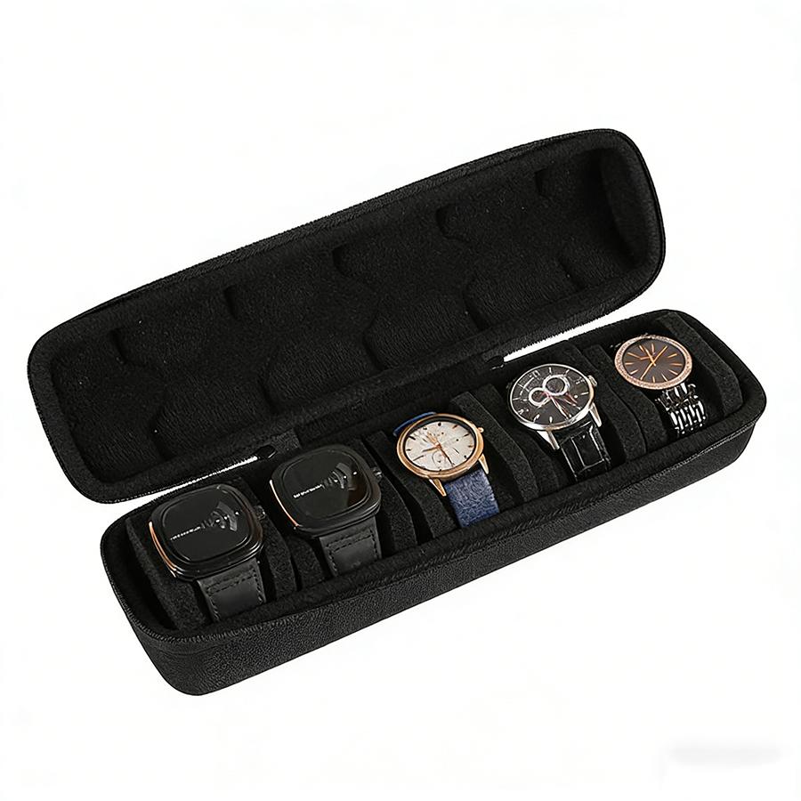 Watch Box Organizer for Men Watch Travel Case Portable Storage Watch Display Holder for Wristwatches with Anti-Move Watch