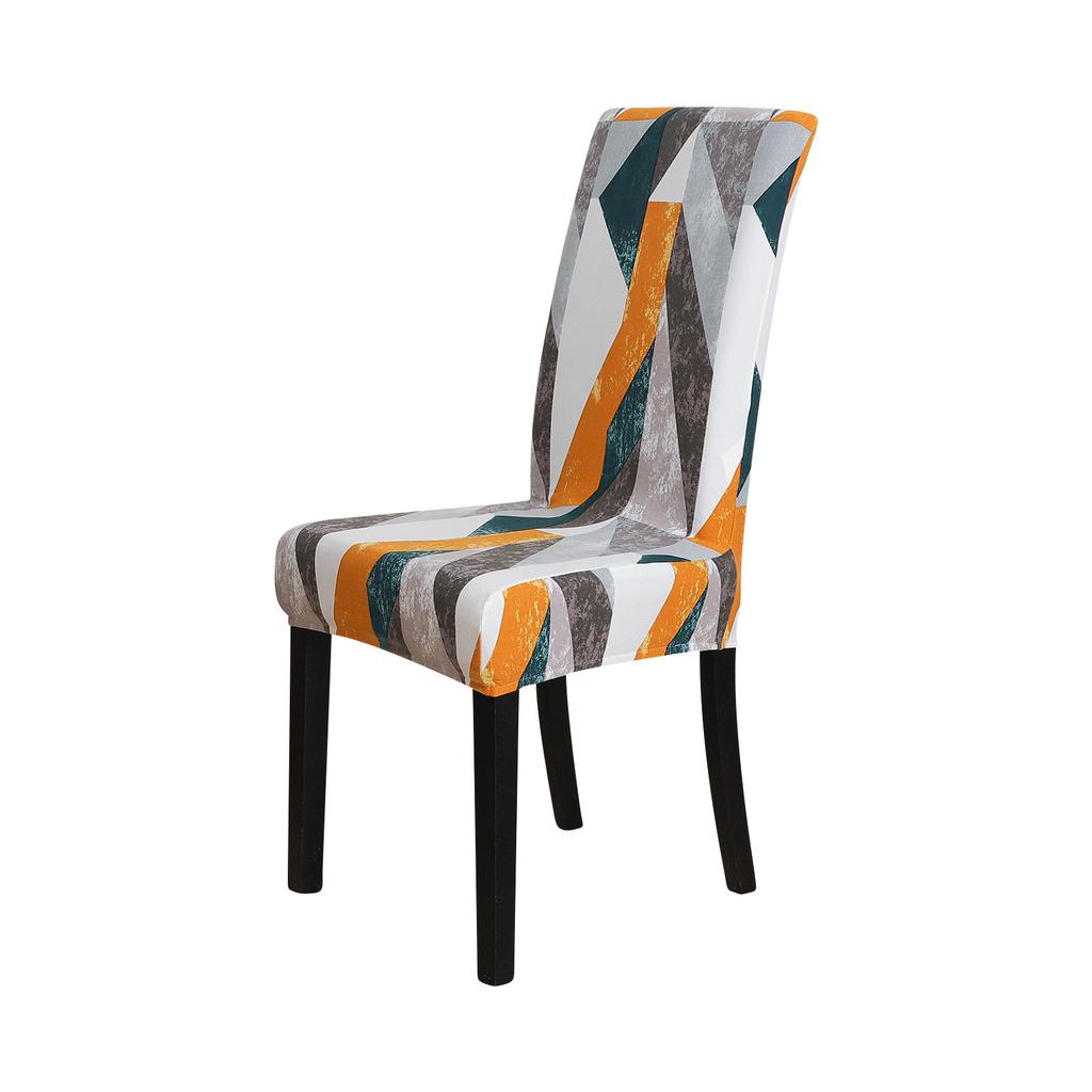 Chair Cover With Bright Geometric Patterns