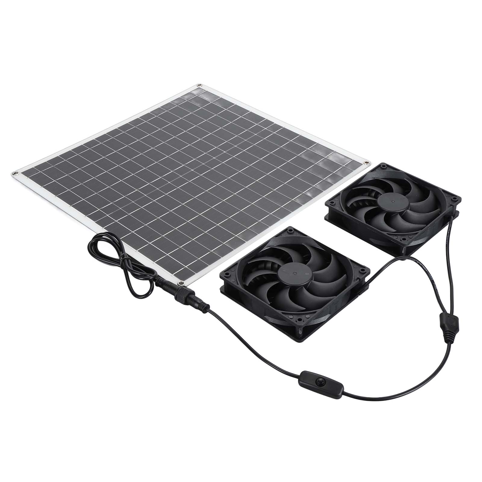 

Solar Exhaust Fan High Efficiency Monocrystalline Solar Panel IP65 Waterproof 3000RPM Dual Solar Powered Exhaust Fan