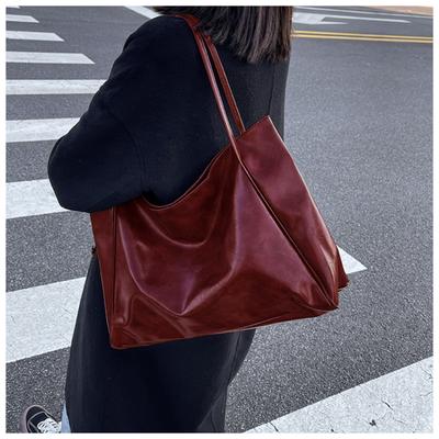 Kadın Tote Çanta Moda Koltuk Altı Kese Yumuşak Pu Deri Omuz Çantası Retro Çapraz Çanta Rahat Taşınabilir Kova Çanta