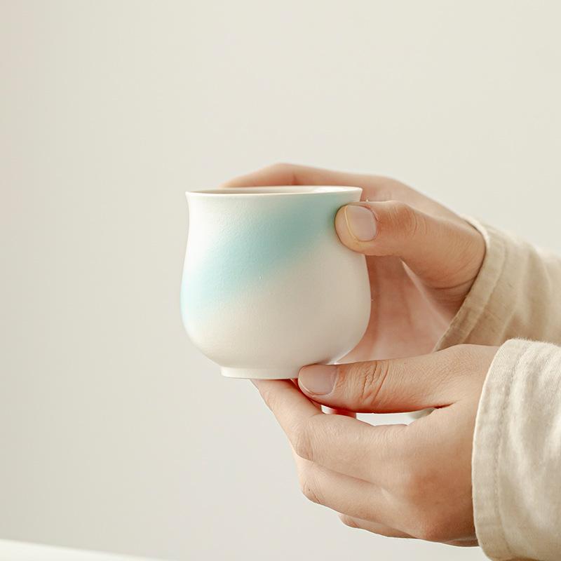 Coffee Latte Cup Hand-poured Coffee Tasting Mugs Chinese Kung Fu Teaware Set Tasting Cups Gradient Teacups Coffeeware Drinkware