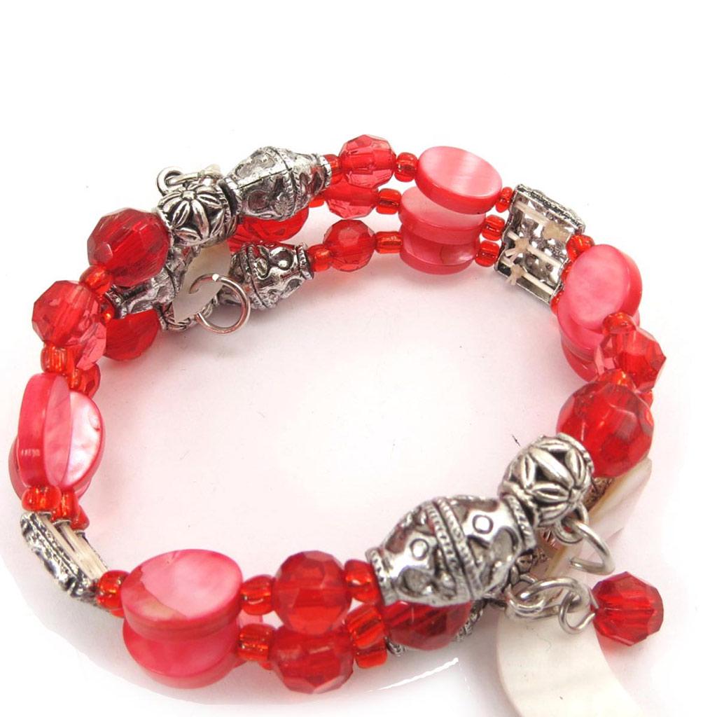 Les Trésors De Lily [J7765] - Red 'Scarlett' Designer Bracelet