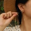 Elegant Women's Earrings Blade Chain Bow Gold Silver Color Earrings 2026 Trend Waterproof Stainless Steel Jewelry Lady Gift