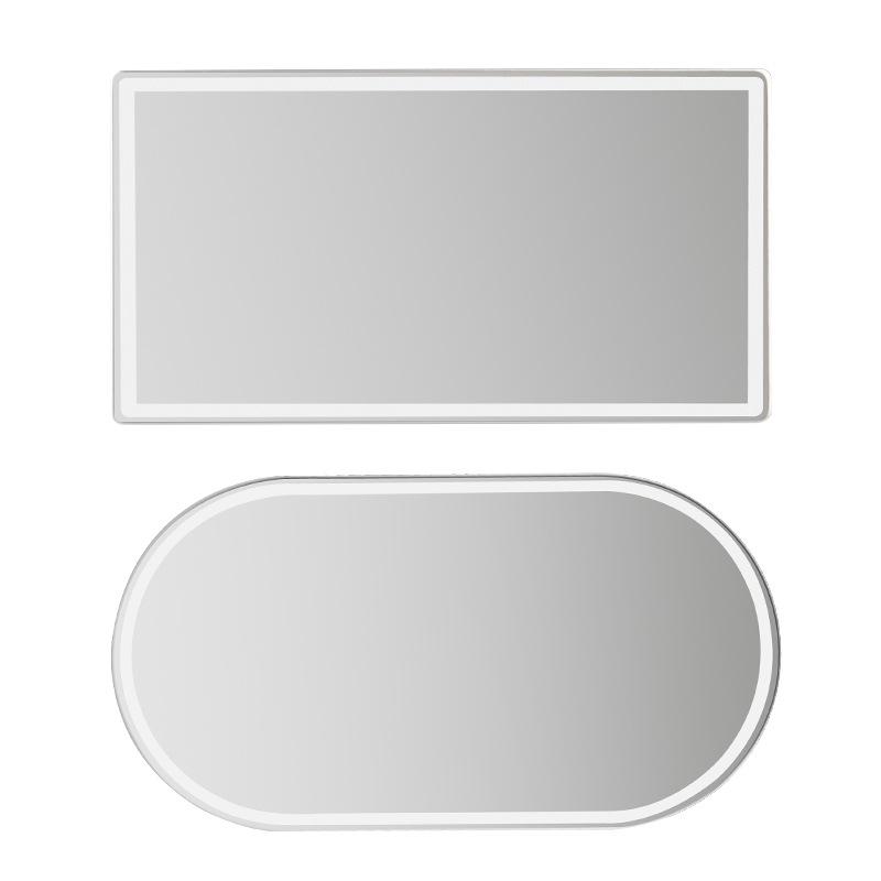 1pc Car Sun Visor High-definition Mirror Stainless Steel Makeup Mirror Shatter-proof Paste Interior Rearview Mirror