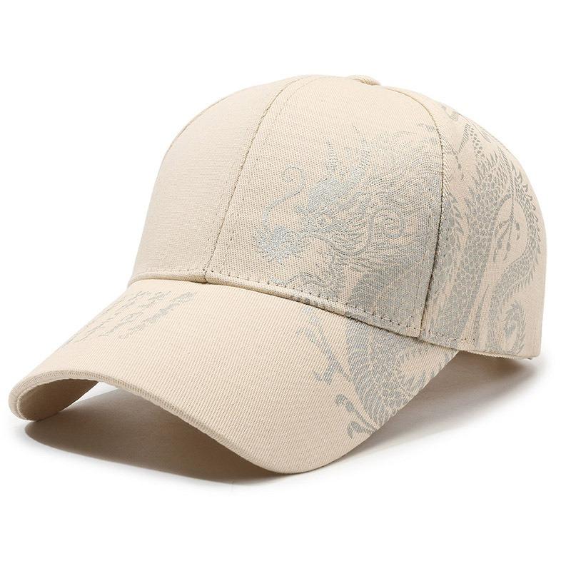 Unisex kšiltovka v čínském stylu se vzorem draka, baseballová čepice pro muže a ženy, klobouky pro venkovní sporty