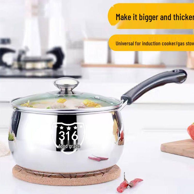 316 Extra Thick Stainless Steel Non-Stick Infant Milk and Food Saucepan