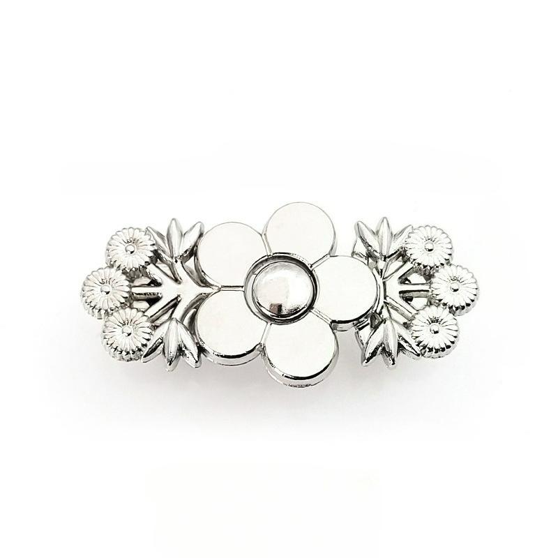 

1 пара затяжек для джинсового ремня с цветочным дизайном, мгновенные пуговицы-заклепки, не требующие шитья, регулируемая джинсовая пуговица-застежка, регуляторы с цветочным дизайном, не требующие инструментов серебряный