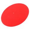 Phonograph Wool Pad Antiskid Shockproof Turntable Red Mat for Record Players 30cm