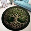 Runder Vintage-Teppich 'Baum des Lebens' für Wohnzimmer und Schlafzimmer Eleganter rutschfester Teppich Stilvolle dekorative Bodendekoration Perfektes Geschenk