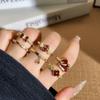 Valentine's Day Gift, Spring Festival Atmosphere, Red Ring, Women's Immediately Rich Temperament, Bamboo Joint, High-end Ring.