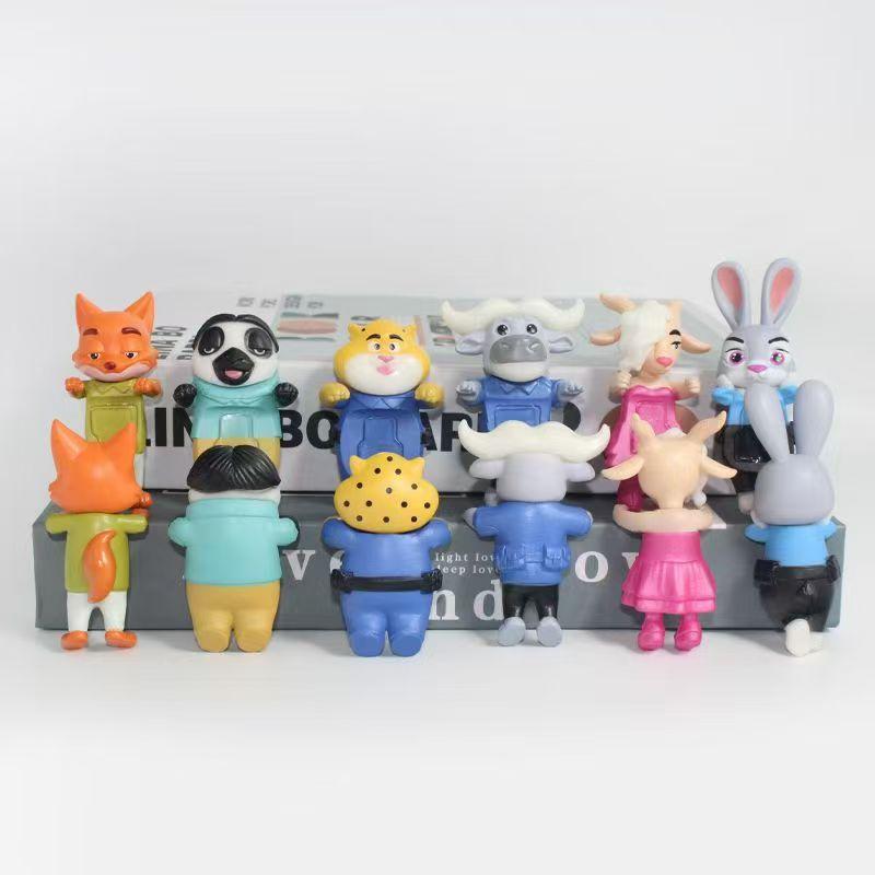 Cartoon Animal Rabbit Judy Fox Mr. Nick Model Toy for Kids Bedroom Decor Ideal Children's Birthday Christmas Gift