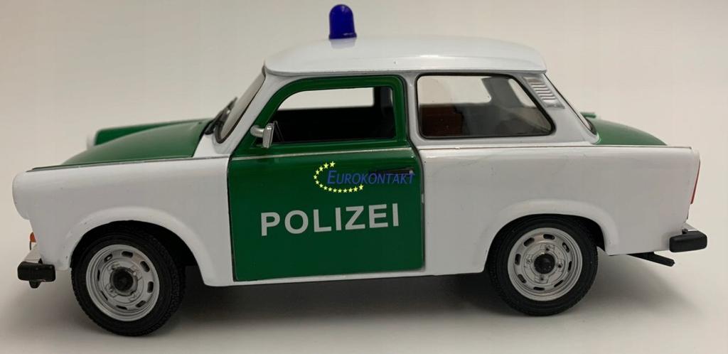 Trabant 601 Polizei Policja Model 24037gp Metal Welly 1:24