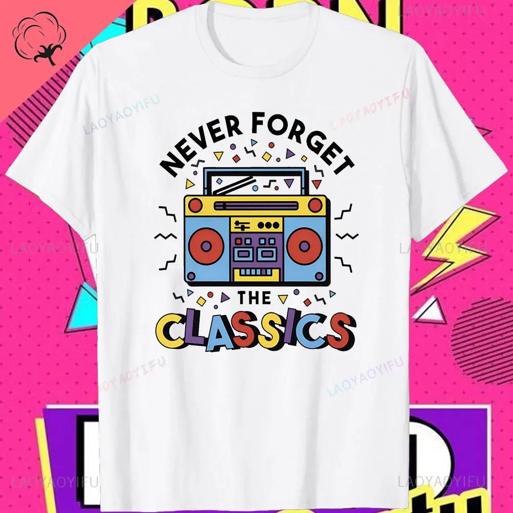 Funny 80s Vintage Design Mens Tshirt Nostalgic I Love The 90s High Quality Cotton Shortsleev Trip Down Memory Lane 80s Tee S