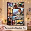 Custom Personalized Tapestry,GTA Print Custom Name Text Wall Art Hanging for Bedroom