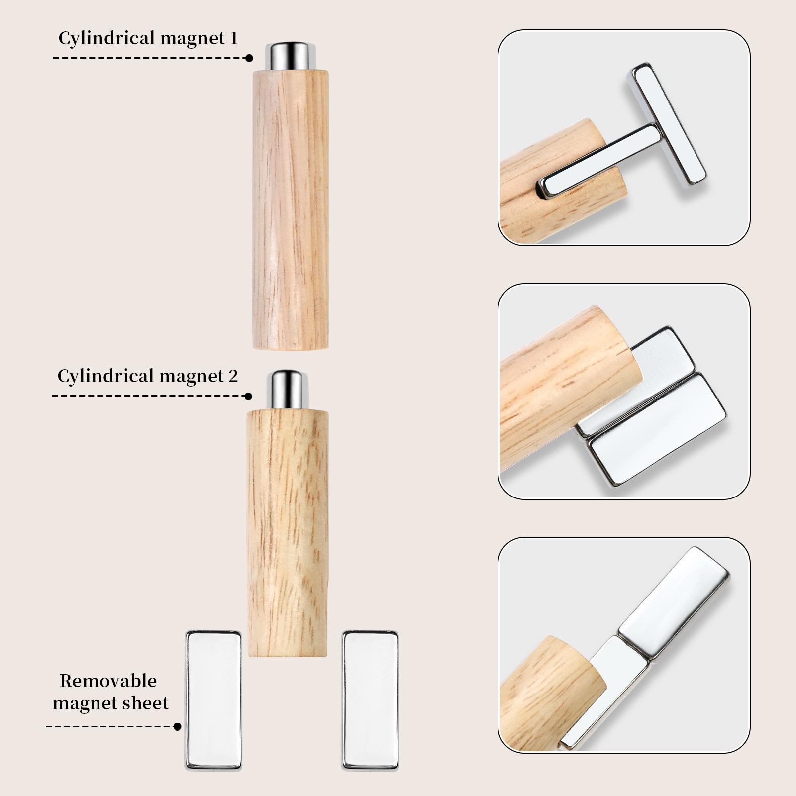

Cat Eye Magnetic Nail Art Stick with Wooden Handle - Detachable, Anti-drop, and Wide Light Effect.