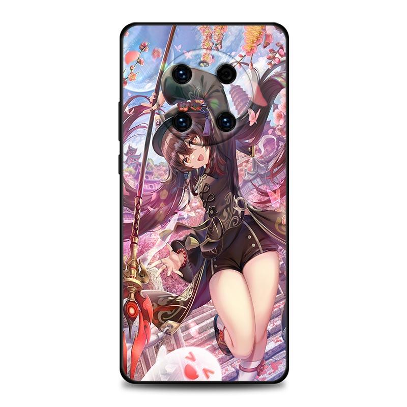 Genshin Impact Hu Tao Anime Phone Case For Huawei Mate 10 20 40 40Rs Y6 Y7 Y7a Y8s Y8p Y9a Enjoy 20e 2019 5G Lite Pro Plus Cover