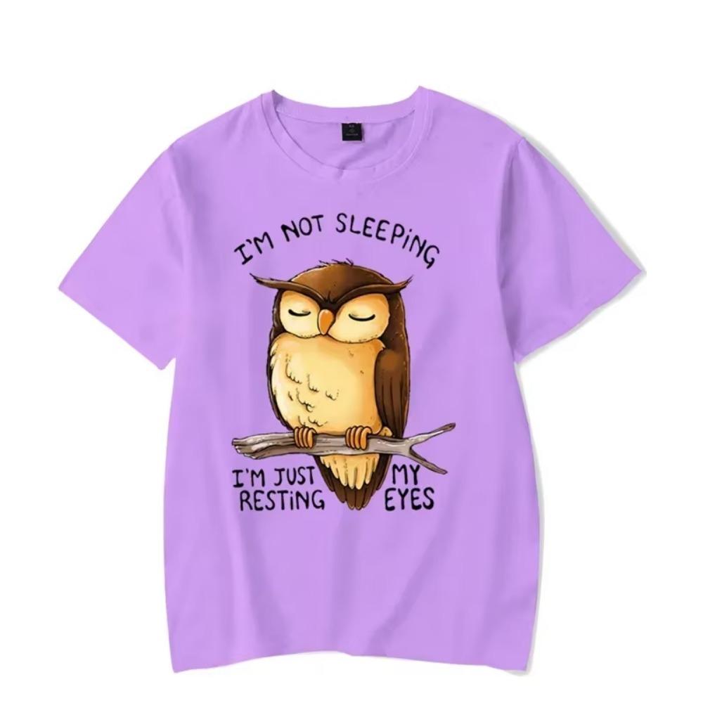 Pánské tričko I'm Not Sleeps I'm Just My Resing Eyes Kawaii Tričko Pánské Dámské Tričko Funny Owl Grafika Košile Harajuku Košile