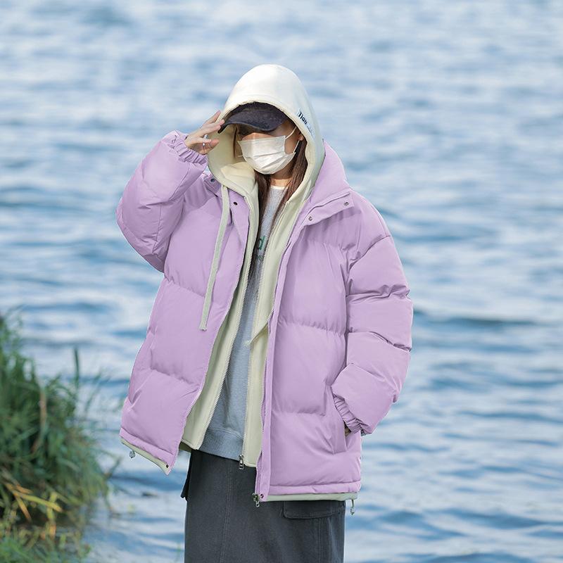 

Поддельная двухпредметная хлопковая одежда для пар, модная и универсальная хлопковая одежда с подкладкой, свободные зимние подростковые студенческие куртки 4XL