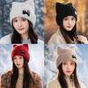 Lovely Cats Ears Hat Women Soft Plush Knitted Hat Trendy Winter Warm Hat for Fall and Winter