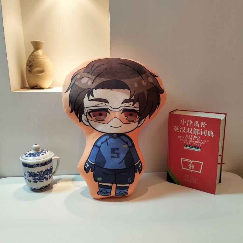 40cm Katoenen Poppen Speelgoed Cos Anime Blue Lock Attributen Karasu Tabito Takizawayuu Shidou Ryuusei Kinderen Volwassenen Pluche Cadeaus 40cm