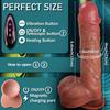 Dildo anale realistico con rotazione a 360°, riscaldamento, telecomando, 10 modalità telescopiche e 10 modalità di vibrazione per punto G, stimolazione anale del clitoride