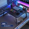 Compact Foldable Bedside Laptop Desk for Dorms - E-Sports Style Carbon Fiber Study Table