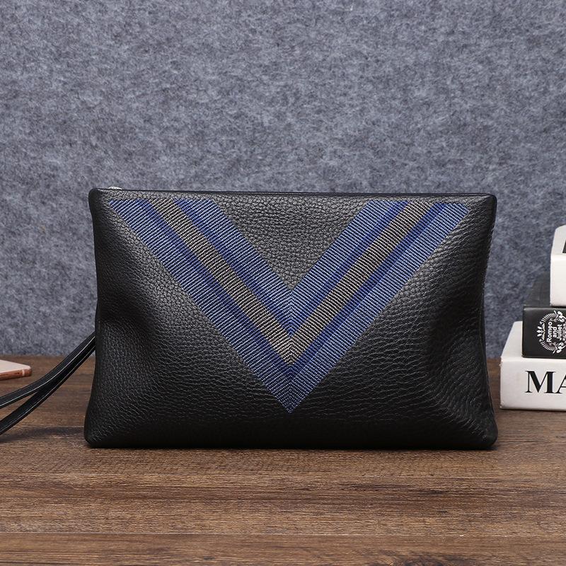 

Men s Handbags Of Genuine Leather Luxury Brand Handbags Casual Hand-held Bags Grab Bags Checkered Envelope Bags