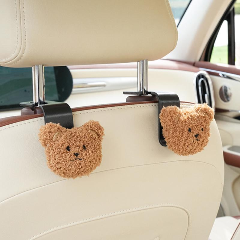 Car Hook Cartoon Bear Car Back Multi functional Storage Hook Creative Cute Decoration Car Hook