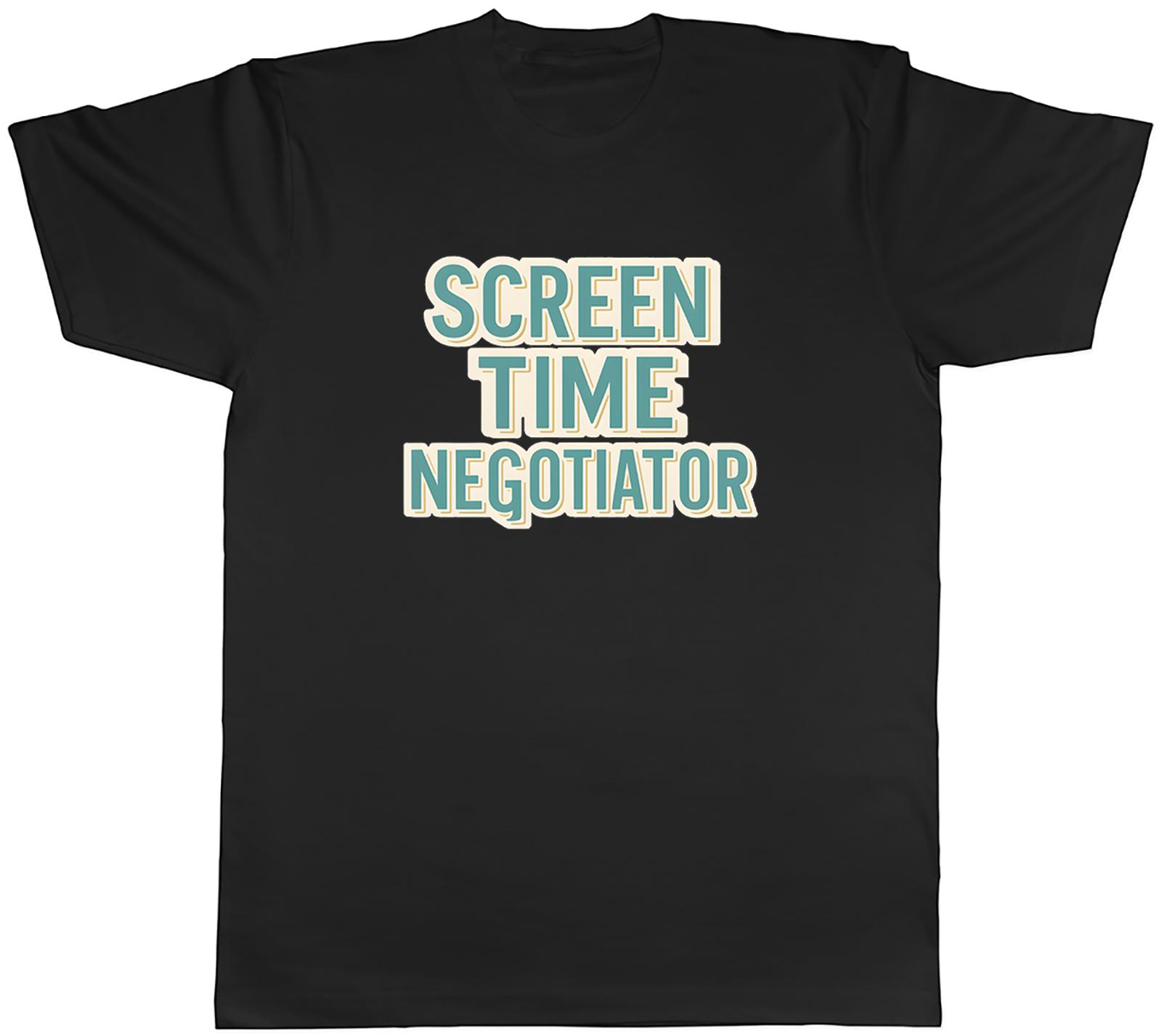 Funny Screen Time Negotiator Unisexs TShirt Tee Gift Top S