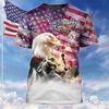 USA Flag Graphic T-Shirt Men Women Independence Day  3D Printed T Shirts Eagle American Flag Men's T-Shirts Summer Tops Tees