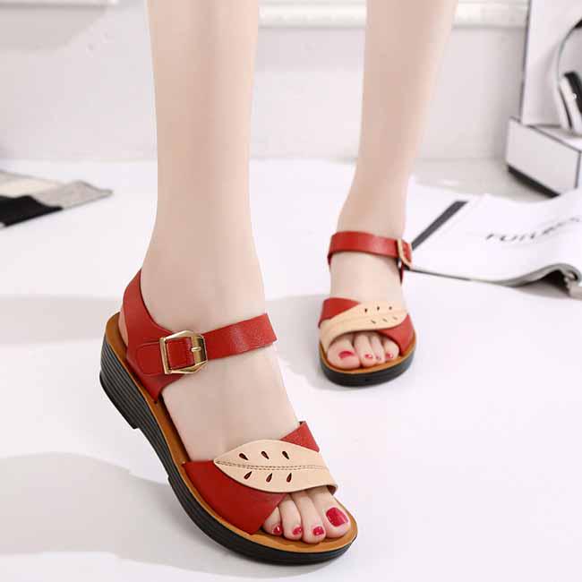 Women Sandals Summer Flat Sandals Fashion Mother Sandals Soft Bottom Women Shoes Comfortable Flats