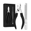 Nail Nipper File Set Ingrown Toenails - Excellent Cutting Performance High-Quality Care Thick Nails Stainless Steel