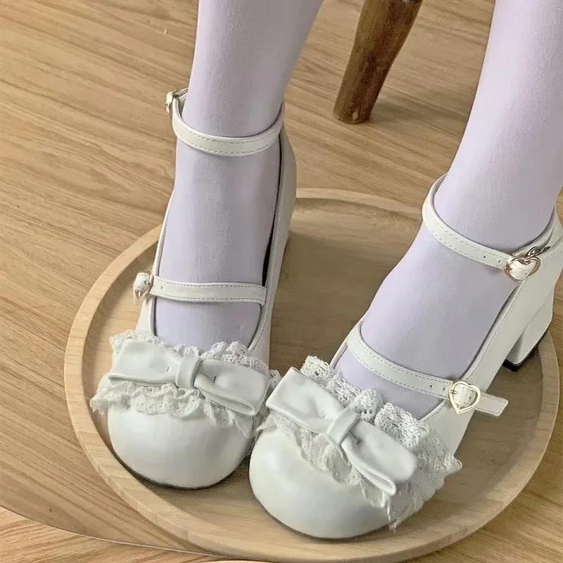 

Fashion Mary Jane Small Leather Shoes Women s Versatile Shallow Bow Single Shoes Brown Heels 35