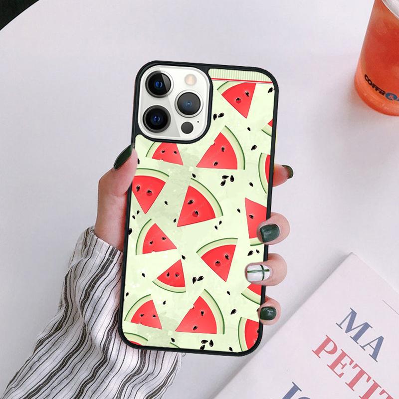 Cute Summer Fruit Watermelon Phone Case For iPhone 17 Air 14 13 12 16Pro Max 15  Plus Max Cover Shell coque