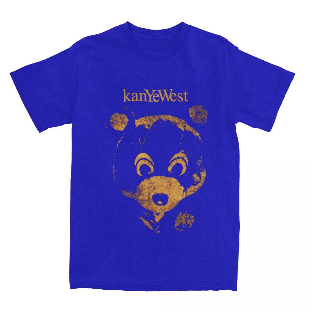 Hiphop Kanye West College Dropout Bear T Shirts Apparel Unisex Women Cotton Hip Hop Rapper Tshirt Short Sleeve Graphic Printing