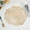 Yousheng PVC Placemat Heat-Resistant Reusable Table Mat Hollow Rose Shape Insulation Pad for Dining Table Decoration