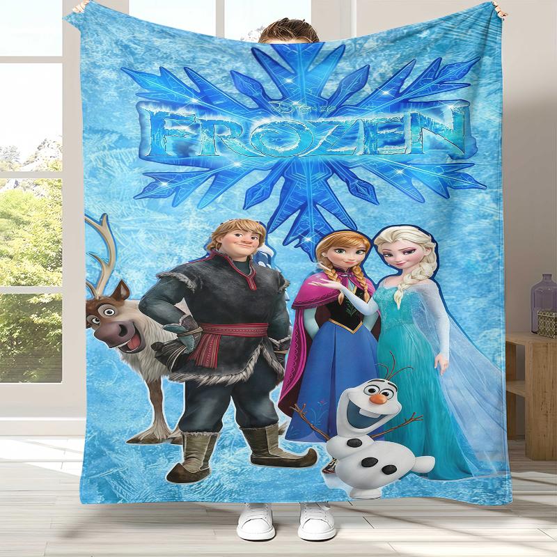 

Cartoon F-Frozen girl Flannel Blanket,Ultra Soft Warm Plush Throw for Home Bedroom Bed Sofa Cover Camping Picnic gift kids 75x90cm