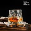Creative Crystal Whiskey Glass Old Fashioned Rocks Glasses Tumblers Glassware for Cocktail Scotch Spinning Tops Design Glasses