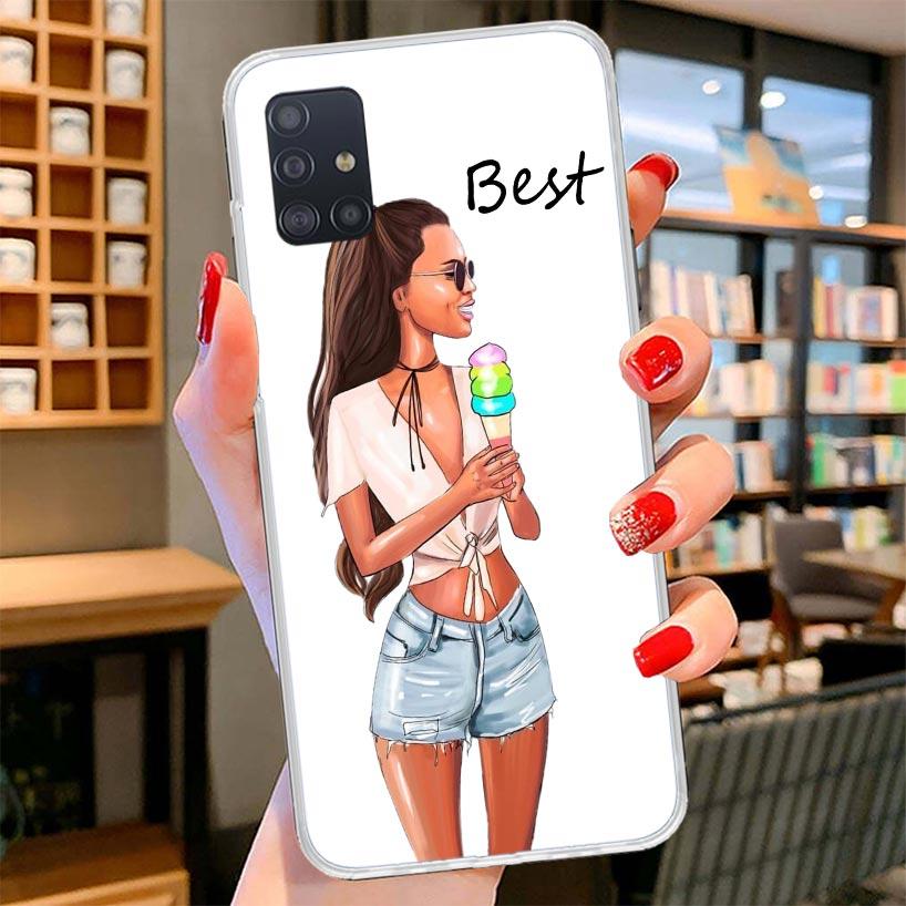 Girls Best Friends Forever BFF Cover Phone Case For Samsung Galaxy A12 A22 A32 A52 A72 A02S Phone Case Note 20 Ultra 10 S10 Plus