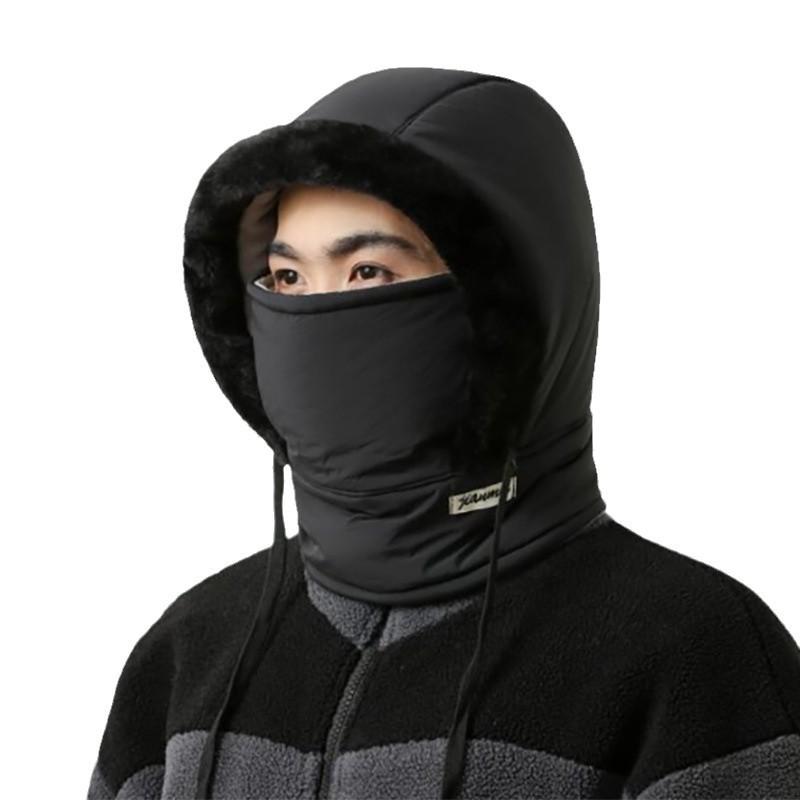 Winter Warm Lei Feng Hat Men's and Women's Fleece Ear Protector Headgear Hat Cold Mask Scarf Integrated Hat Windproof Riding Cap