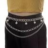 Retro Metal Waist Chain Women's Fashion High Sense CCB Ball Multi-layer Waist Chain with