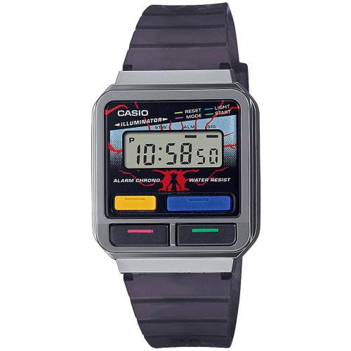 

Casio Standard Watch, Stranger Things Collaboration Model A120WEST-1AJR, Unisex, Black Skeleton