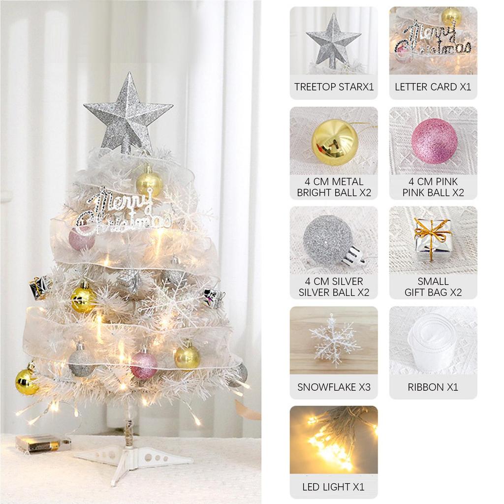 Tabletop Christmas Tree With Lights Realistic Glowing LED Desk Christmas Tree Decorations For Home Decor Office Living Room