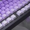 125-Key Gradient Purple Keycaps with PBT Dye Sub Cherry Profile for 616487104108 Cherry MX Switch Mechanical Keyboards (Purple)