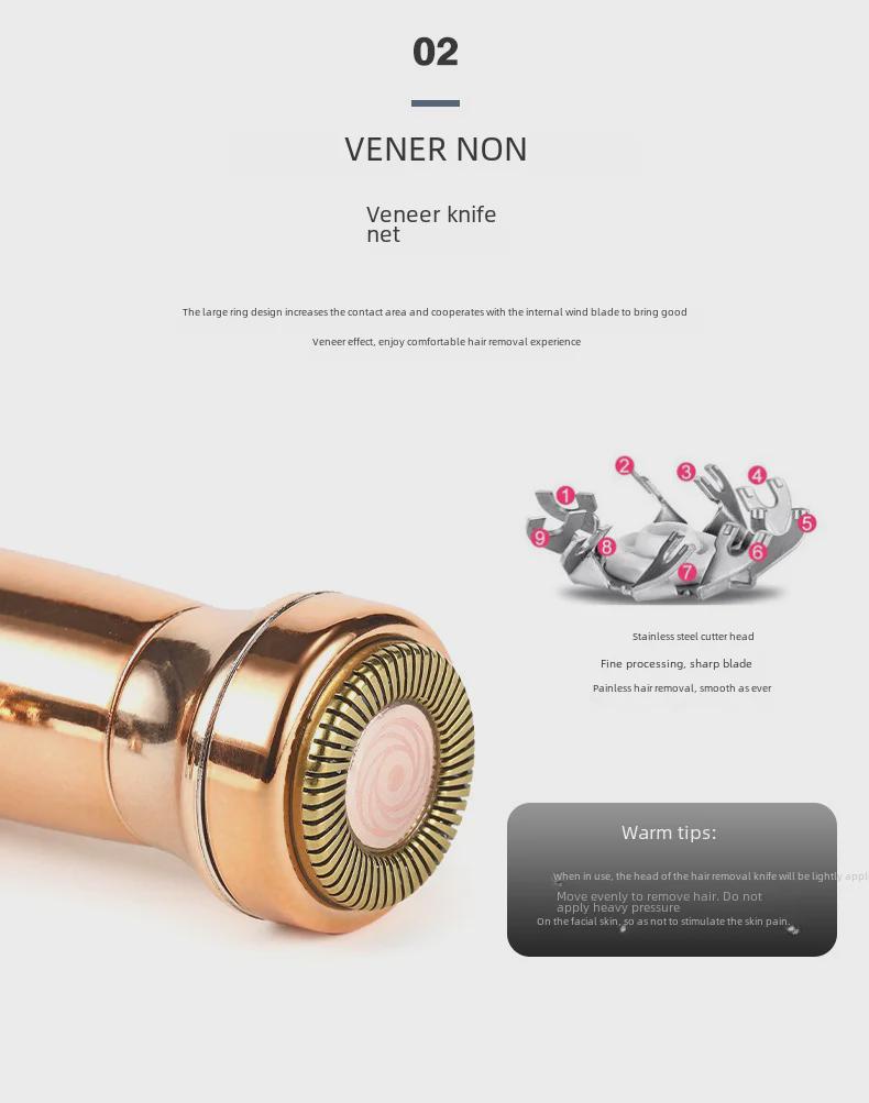 Electric Lipstick Shaver & Eyebrow Trimmer: Mini Hair Removal for Face, Lips, Nose, Underarms, Private Areas.