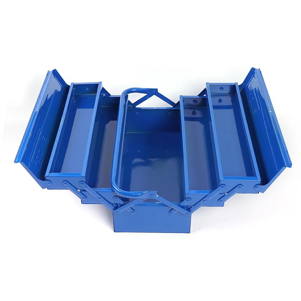 

Maximum Storage Large Metal Toolbox Metal Heavy Duty Tool Box Multi-function 2 Layer Repair Chest Auto Plumber