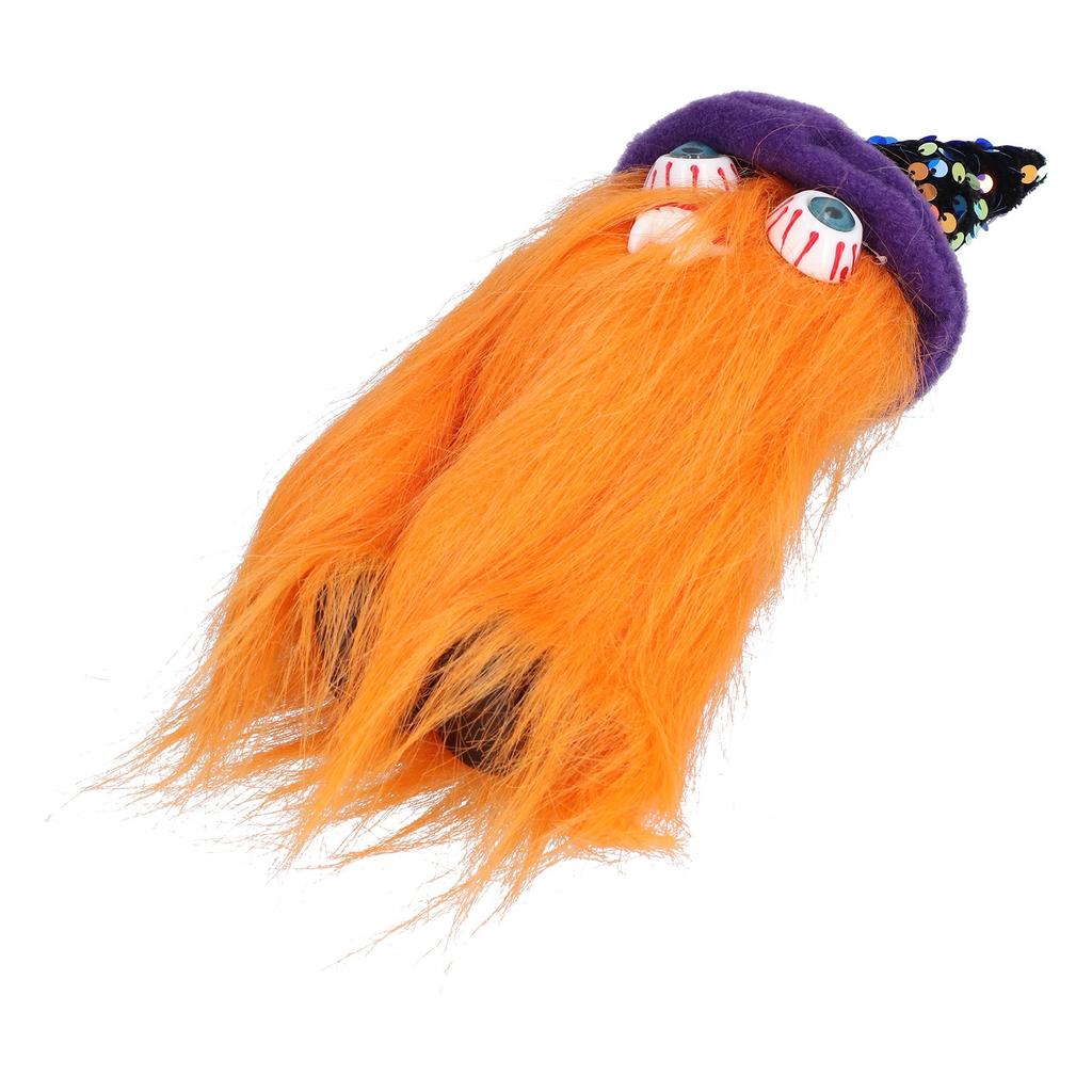 Halloween Dolls Ornament Halloween Plush Gnome with Witch Hat and Vampires Tooth for Halloween