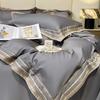 Premium 1000TC Egyptian Cotton Luxury Gold Embroidery Hotel Style Bedding Set Duvet Cover Flat/Fitted Bed Sheet Pillowcases 4Pcs
