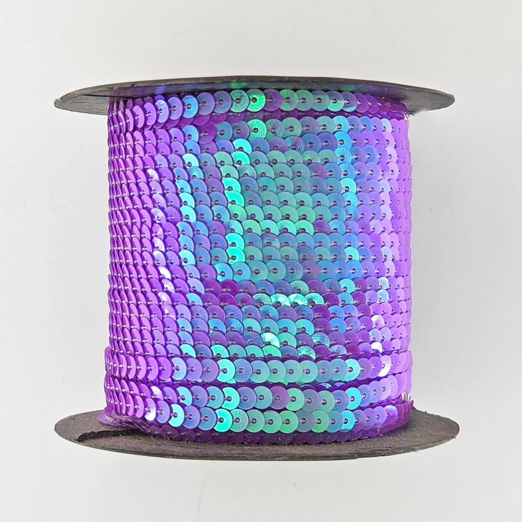 Eco-friendly 5mm Flat Lace PET Sequin Woven Ribbon for Shoe and Hat Accessories